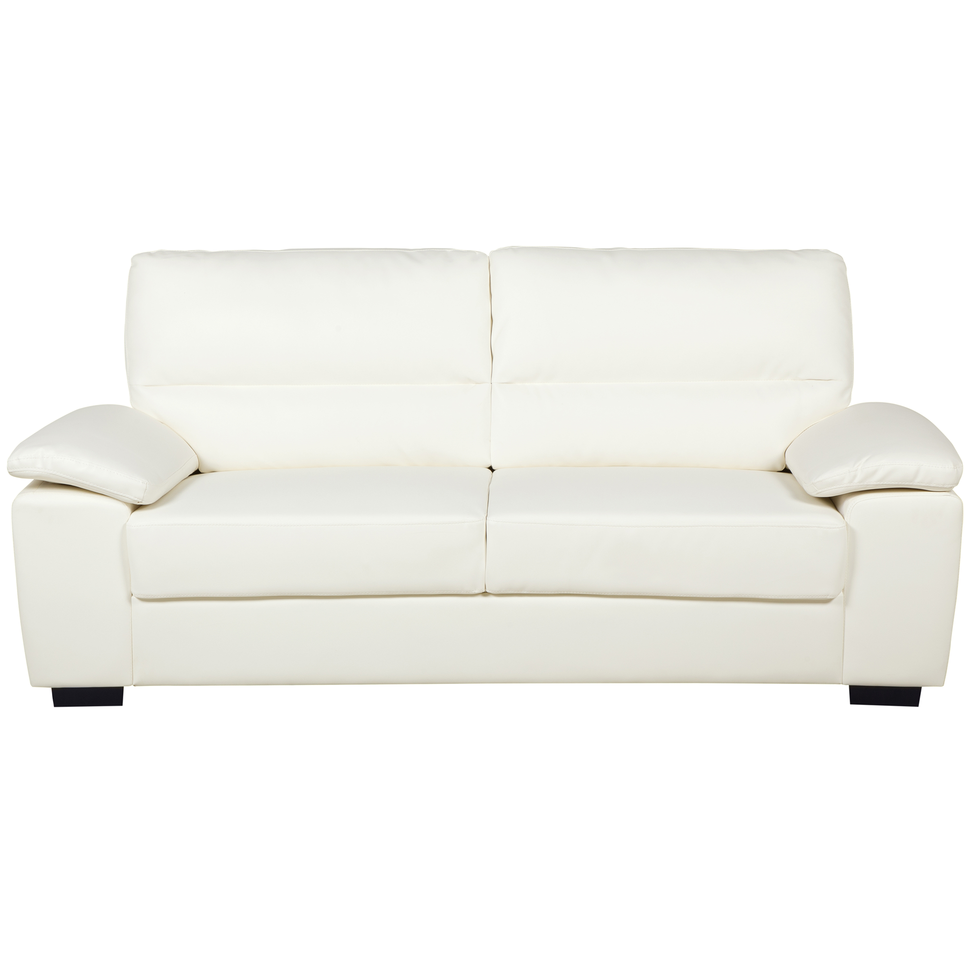 Sofa 3 personers VOGAR Kunstlæder Cremehvid