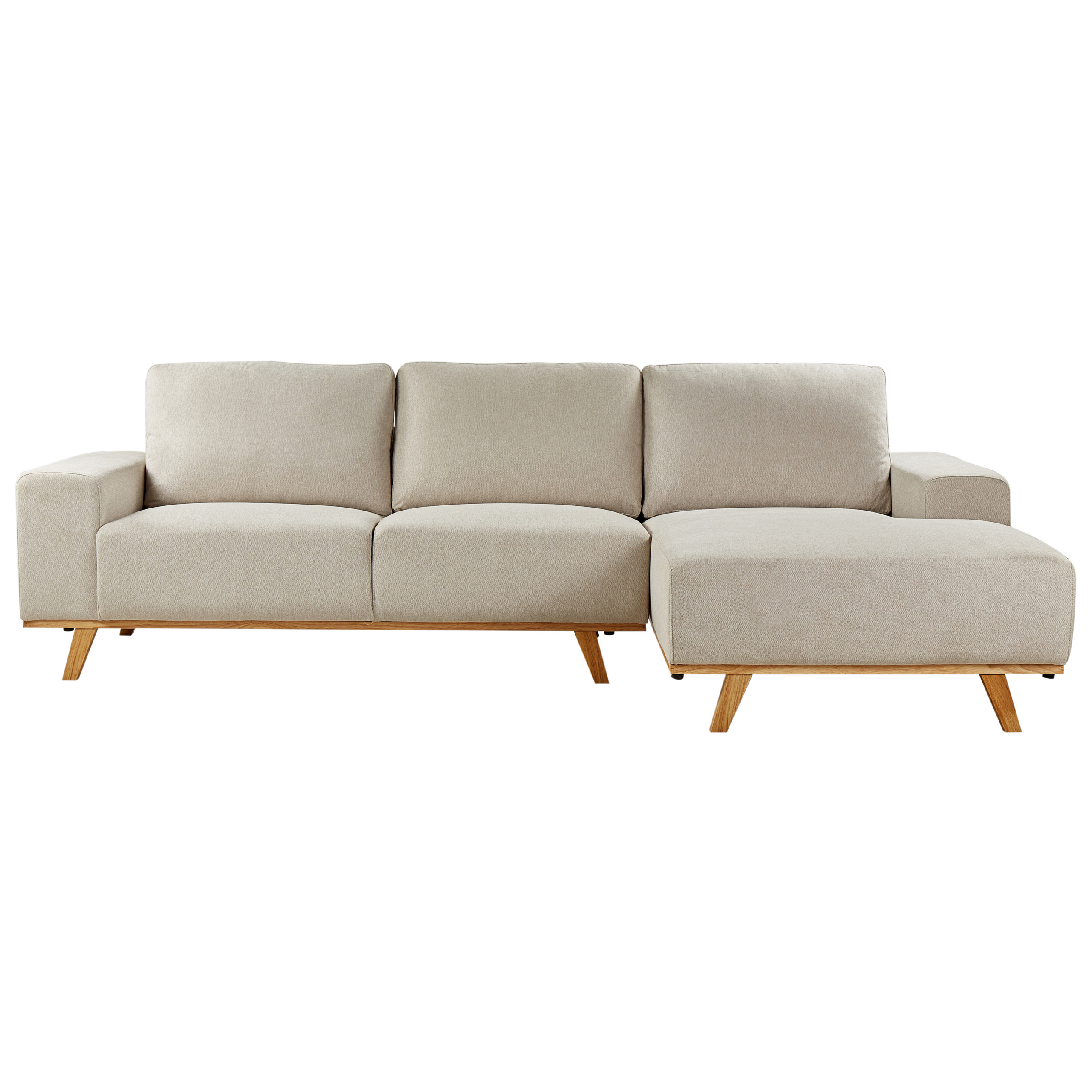 Hjørnesofa 3 personers NORA Lys Beige Venstrevendt