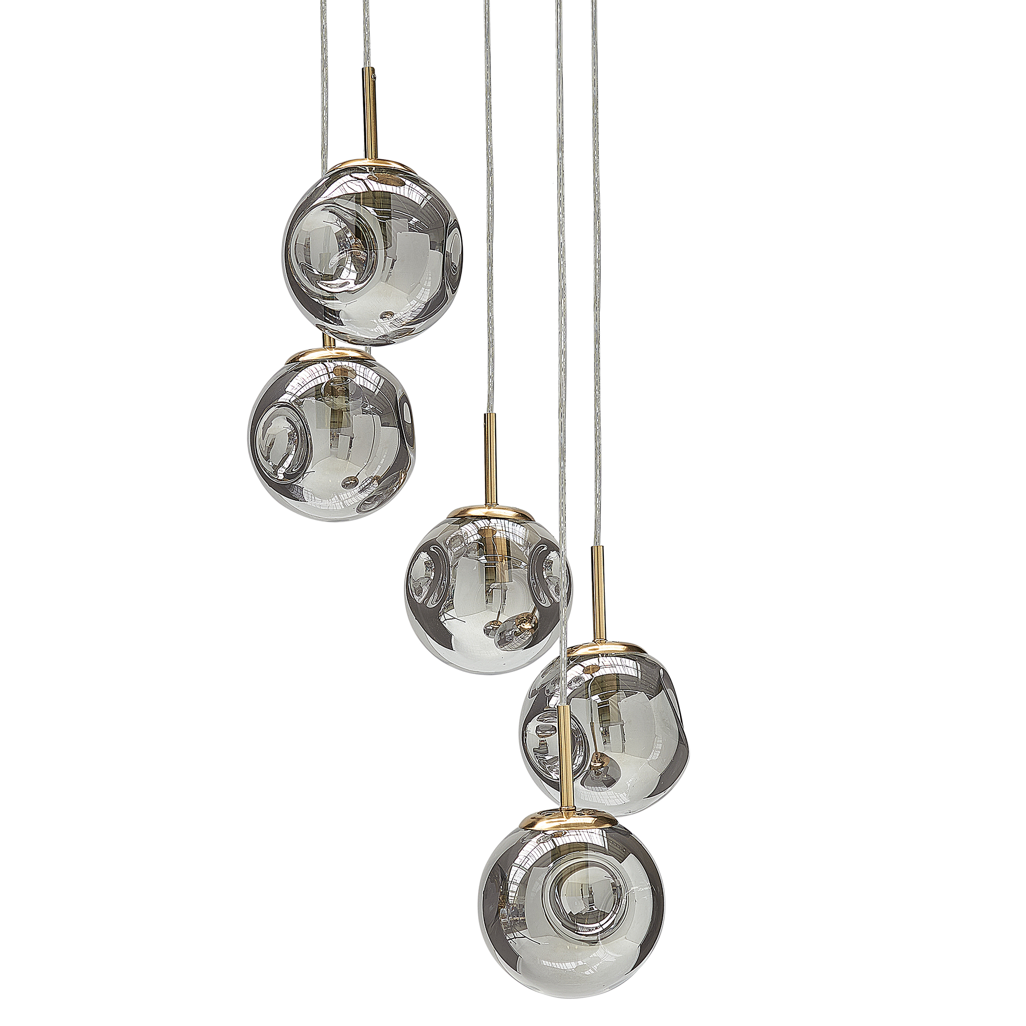 Loftlampe RALFES Glas Messing