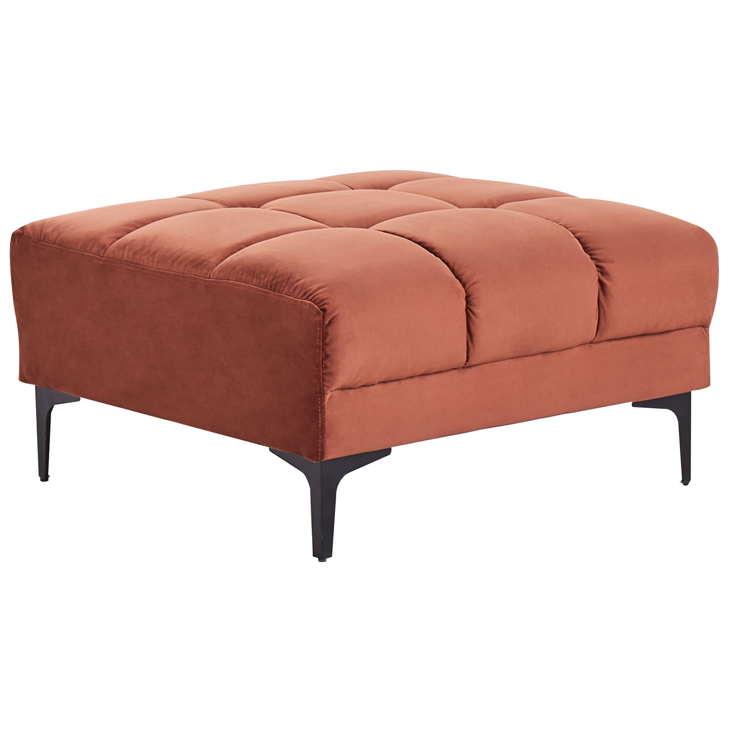 Fodskammel ALNES Velour Murstensrød