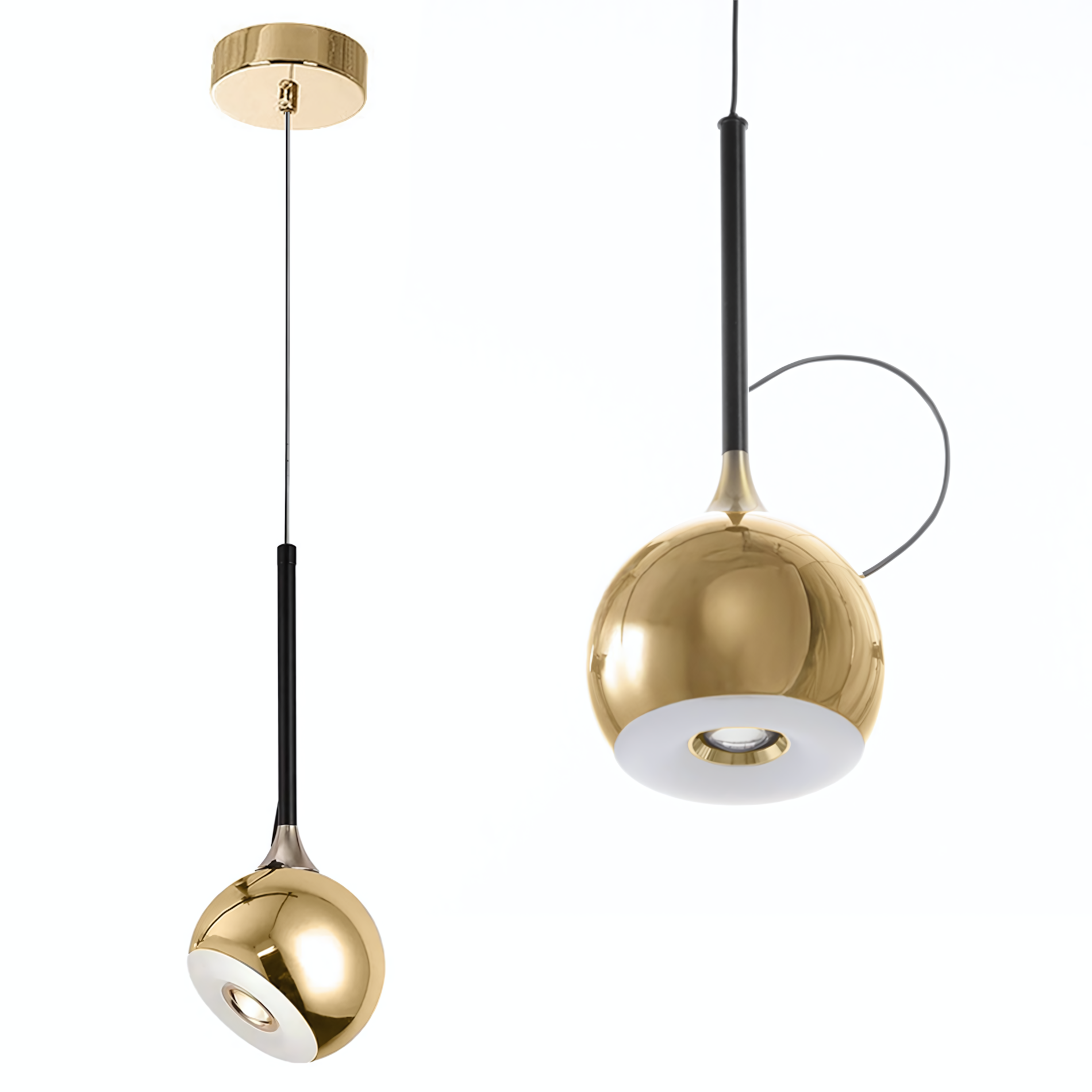 TOOLIGHT hængende loftlampe G086-1CP LED Guld 30x13x30cm