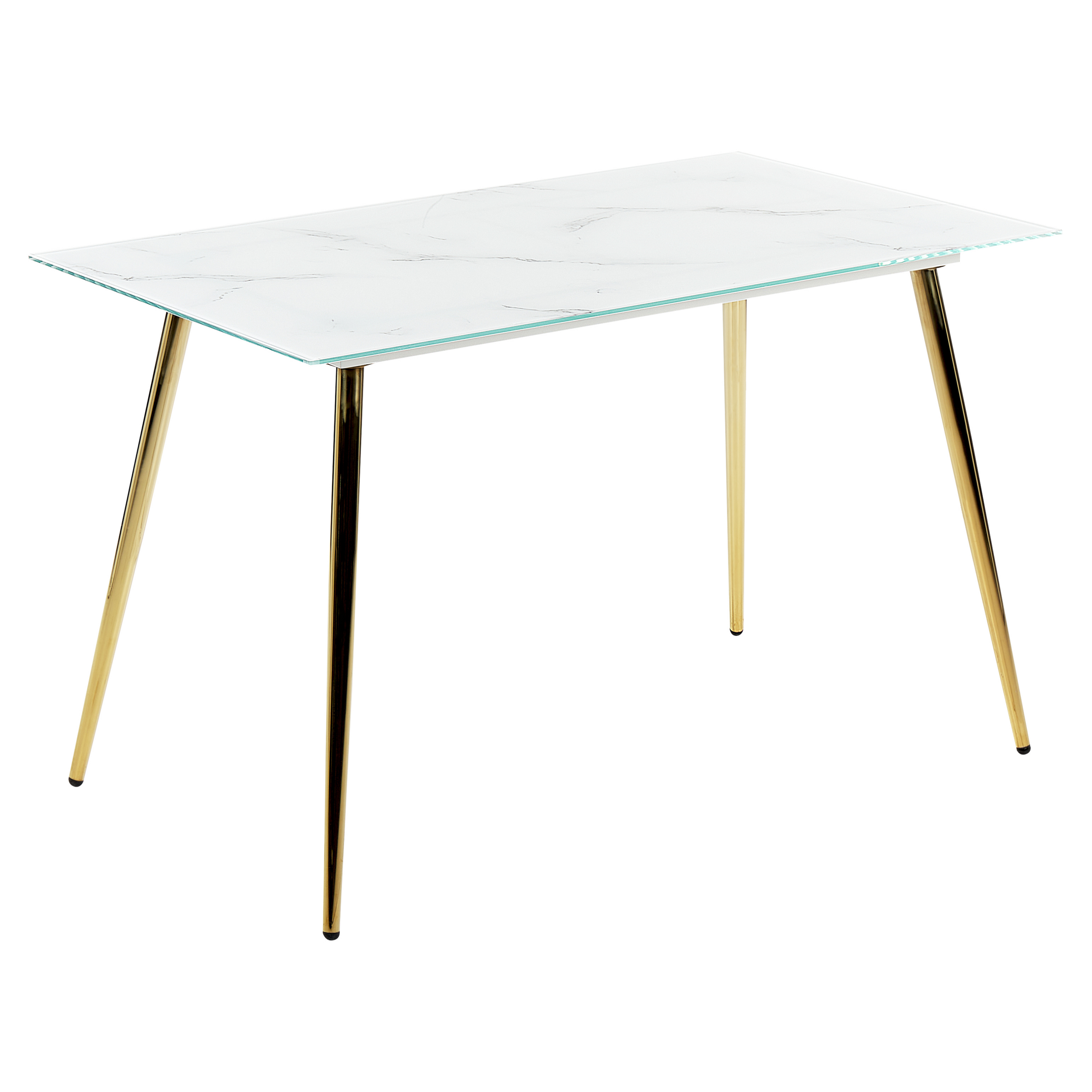 Spisebord MULGA Marmor/guld 120 cm 70 cm Hærdet glas