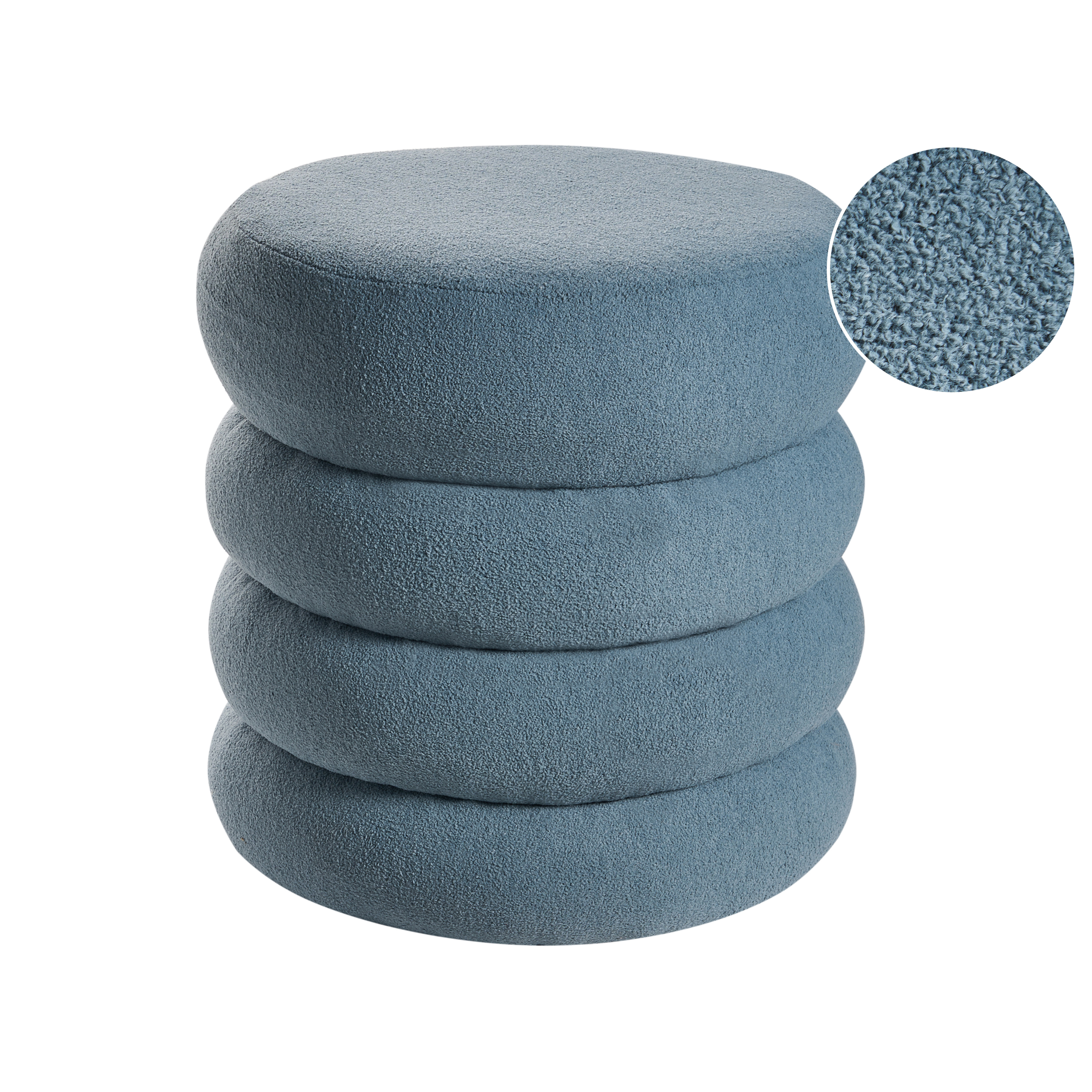 Puf SUMPTER Boucle Blå