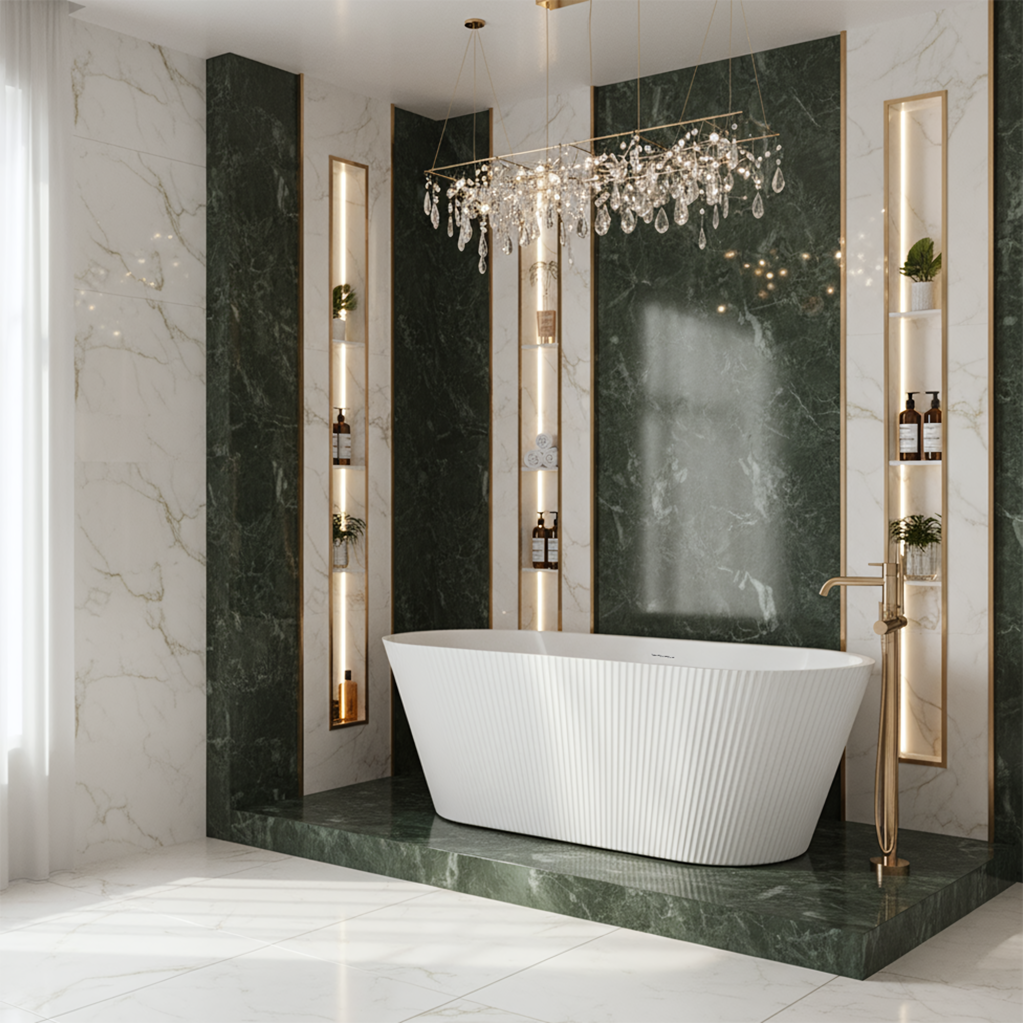 REA fritstående badekar OFELIA 170 Hvid, 170x74x59,5cm