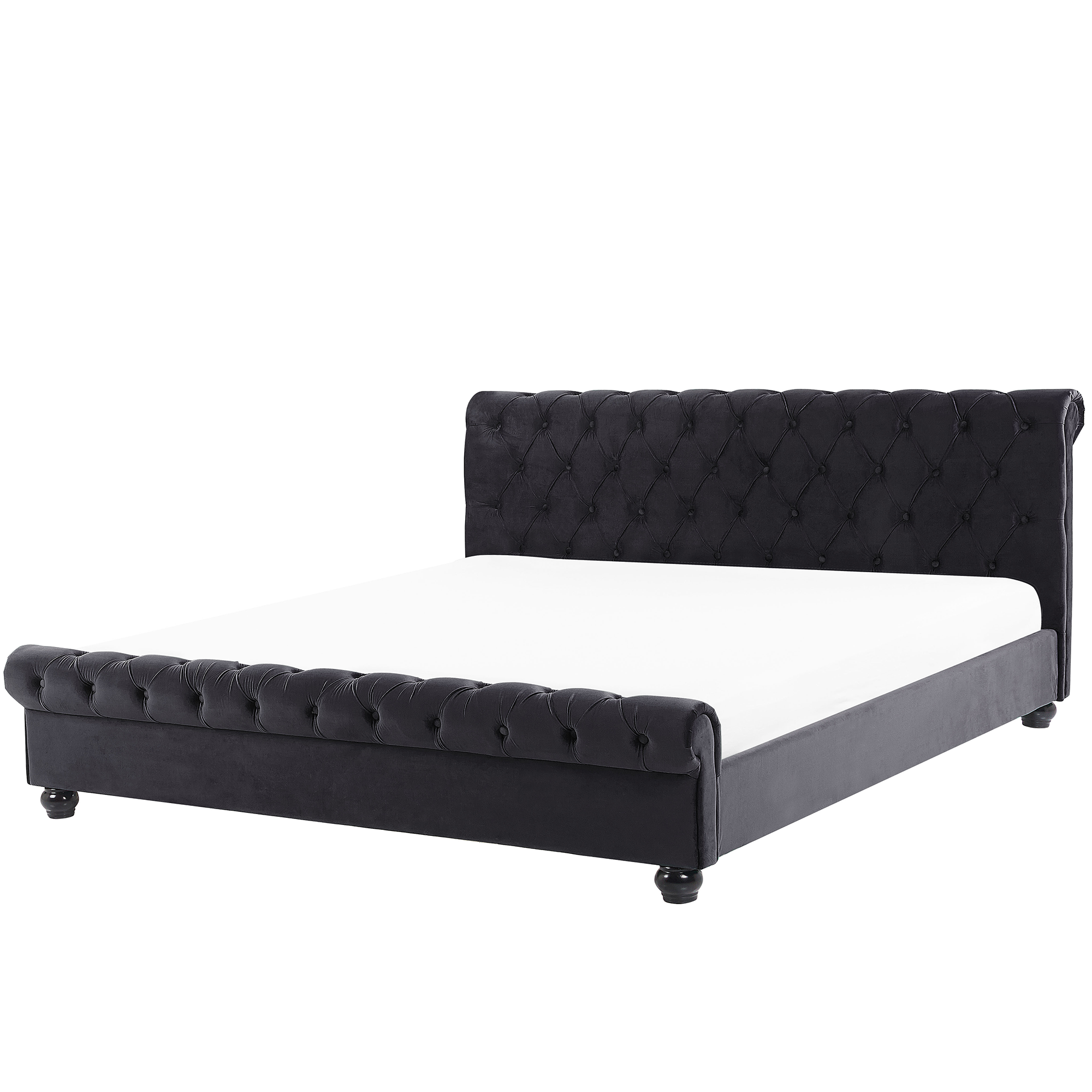 Vandseng Velour AVALLON 180 x 200 cm Sort