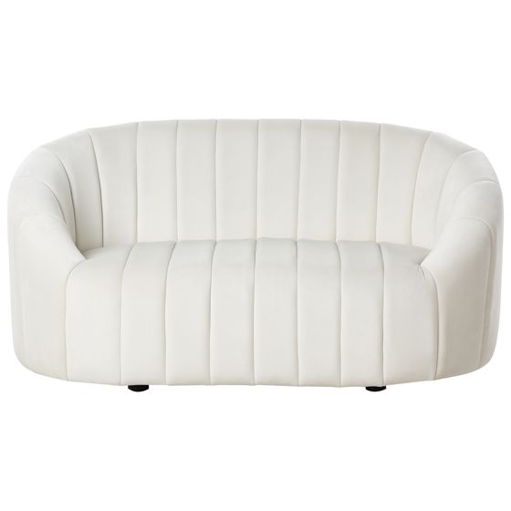 Sofa 2 personers MALUNG Velour Cremehvid