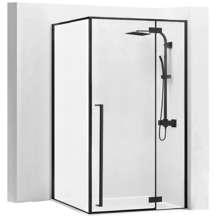 REA brusekabine FARGO 80x100 Sort, 80x99,5x195cm