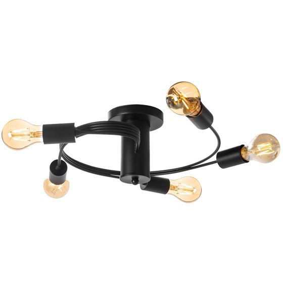 TOOLIGHT loftlampe APP741-5C sort, 46x46x16cm
