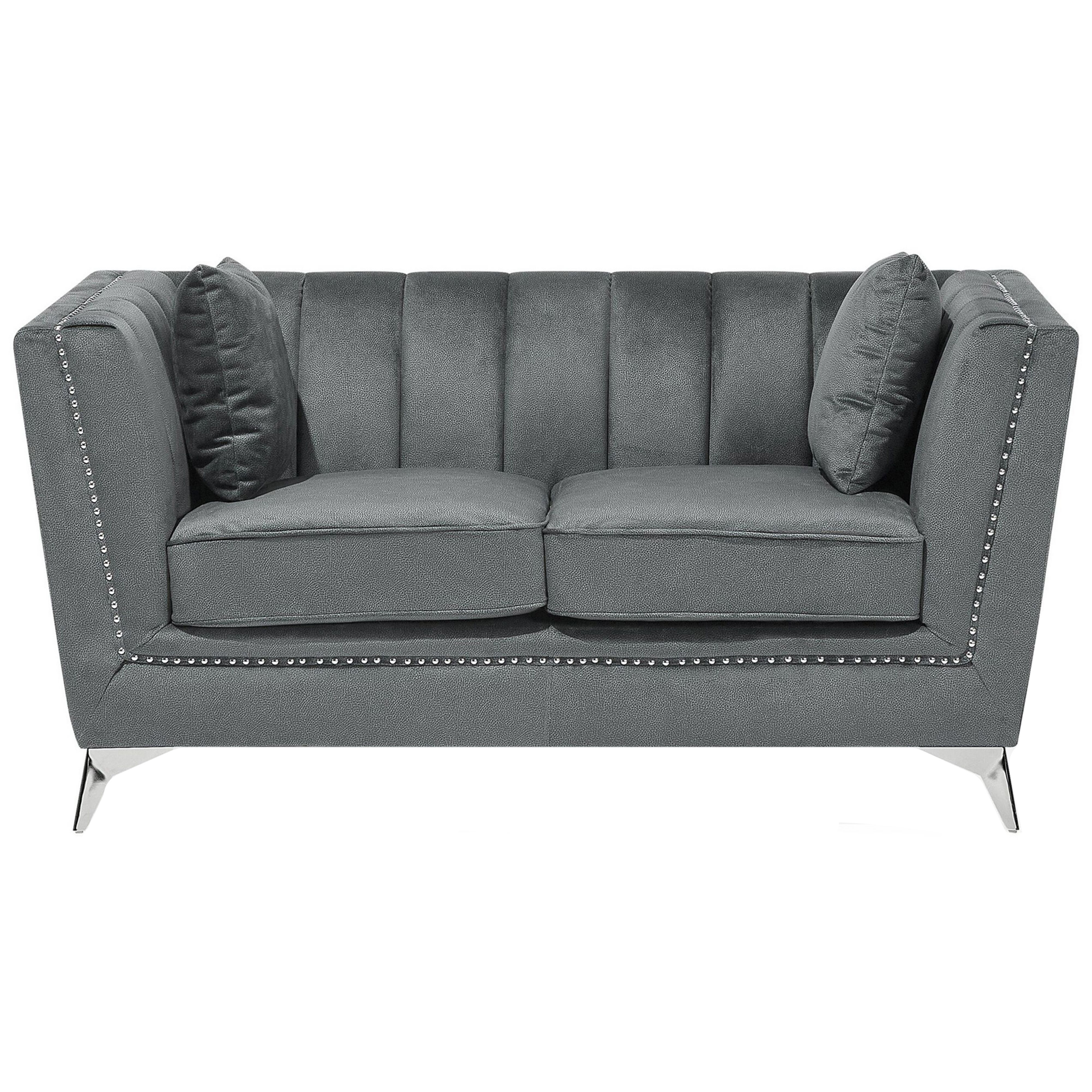Sofa 2 personers GAULA Velour Grå