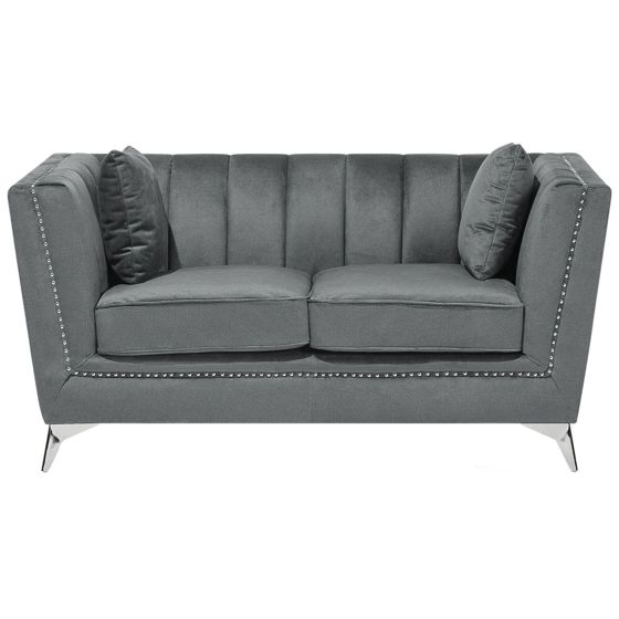 Sofa 2 personers GAULA Velour Grå