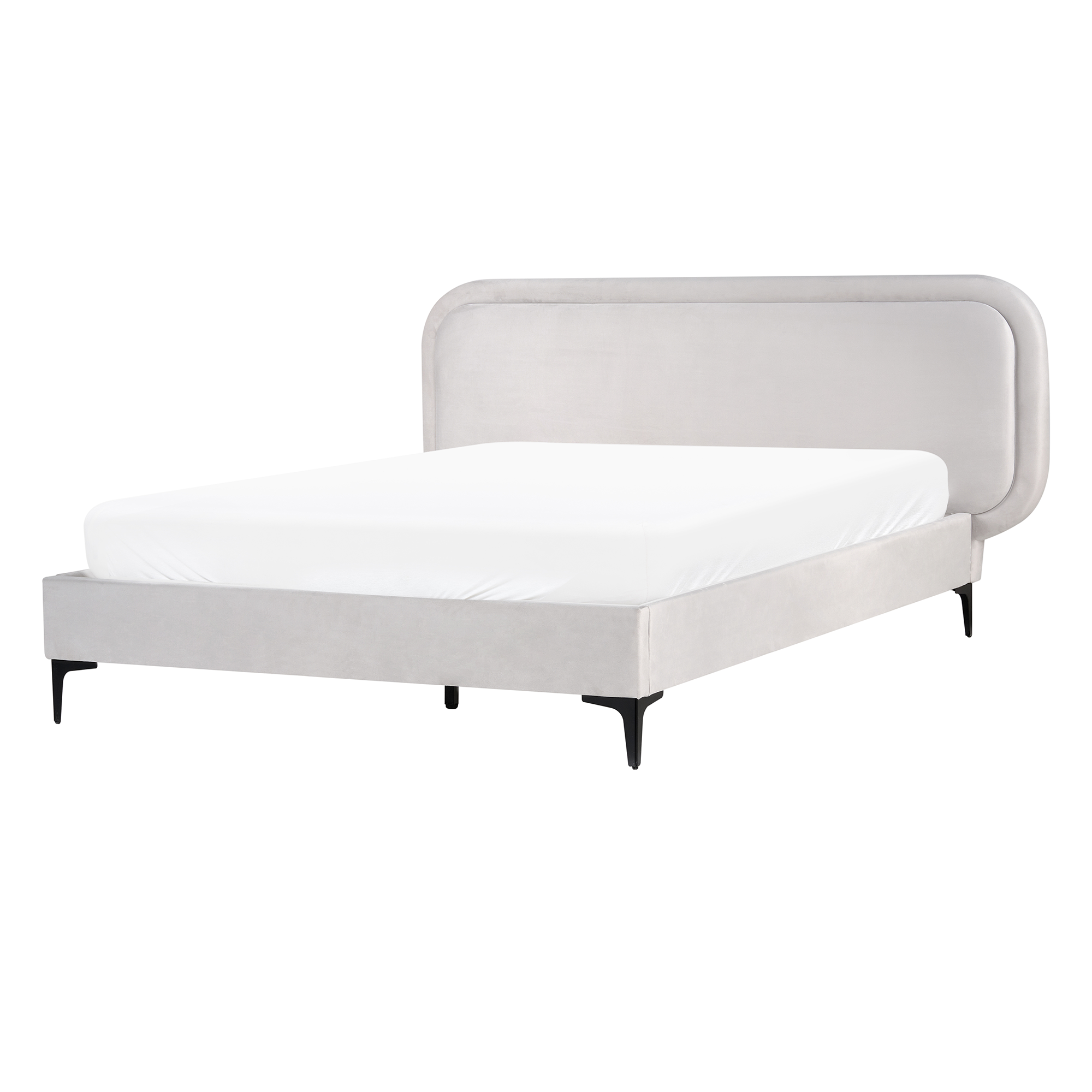 Seng Velour SUZETTE 140 x 200 cm Lysegrå