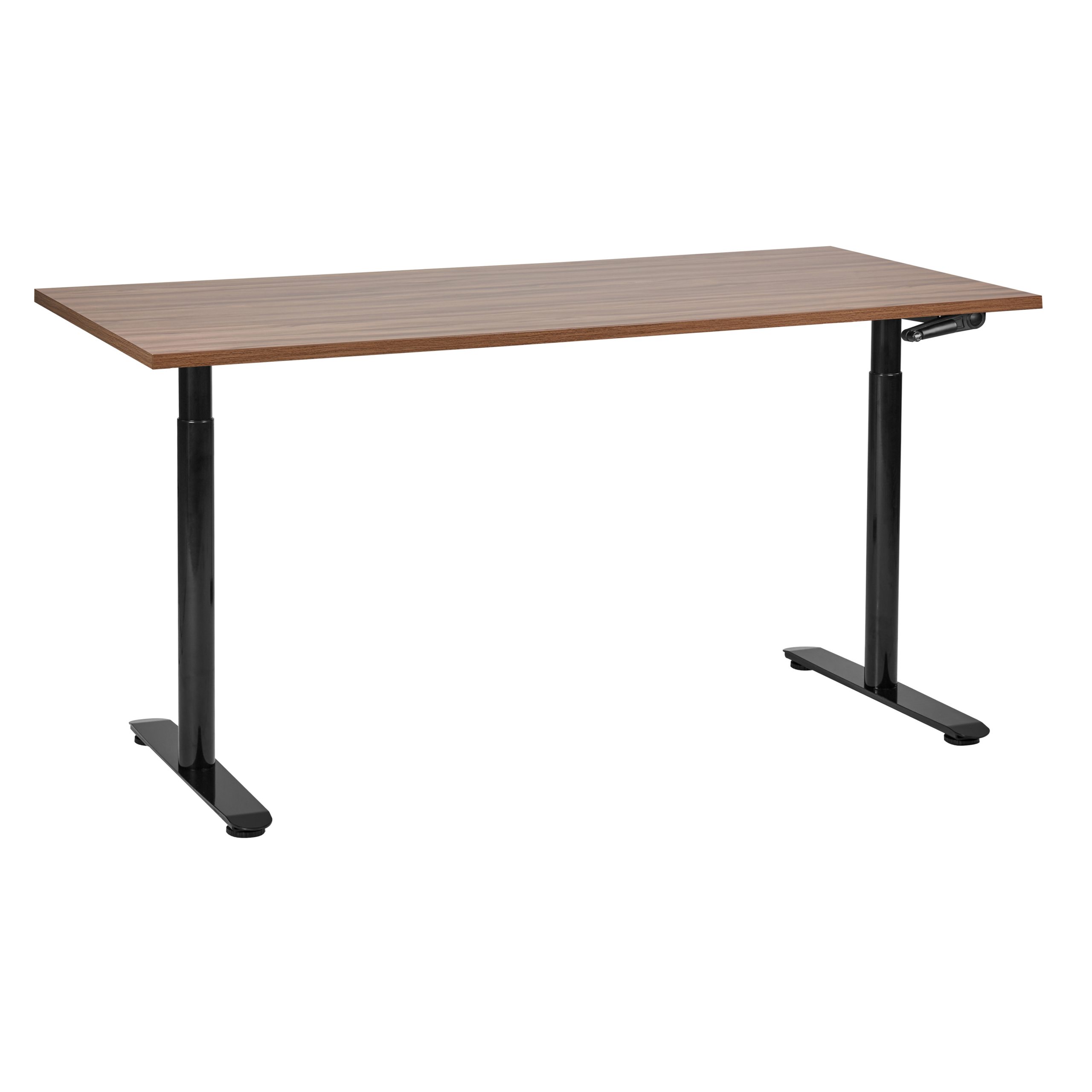 Manuelt justerbart hæve sænkebord DESTINAS 160 cm 72 cm Brun/sort