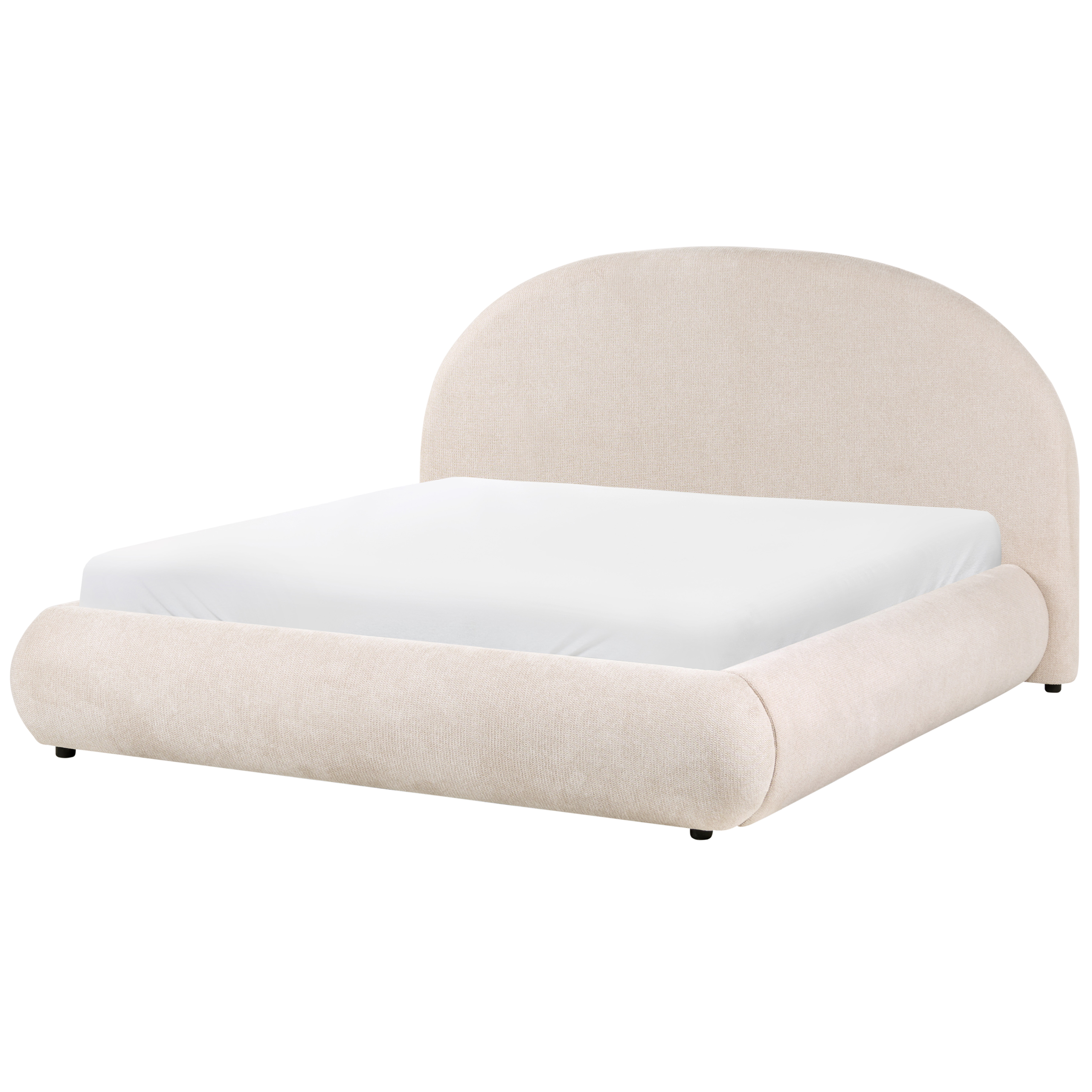Seng med opbevaring GRASSE Lys Beige 160 x 200 cm