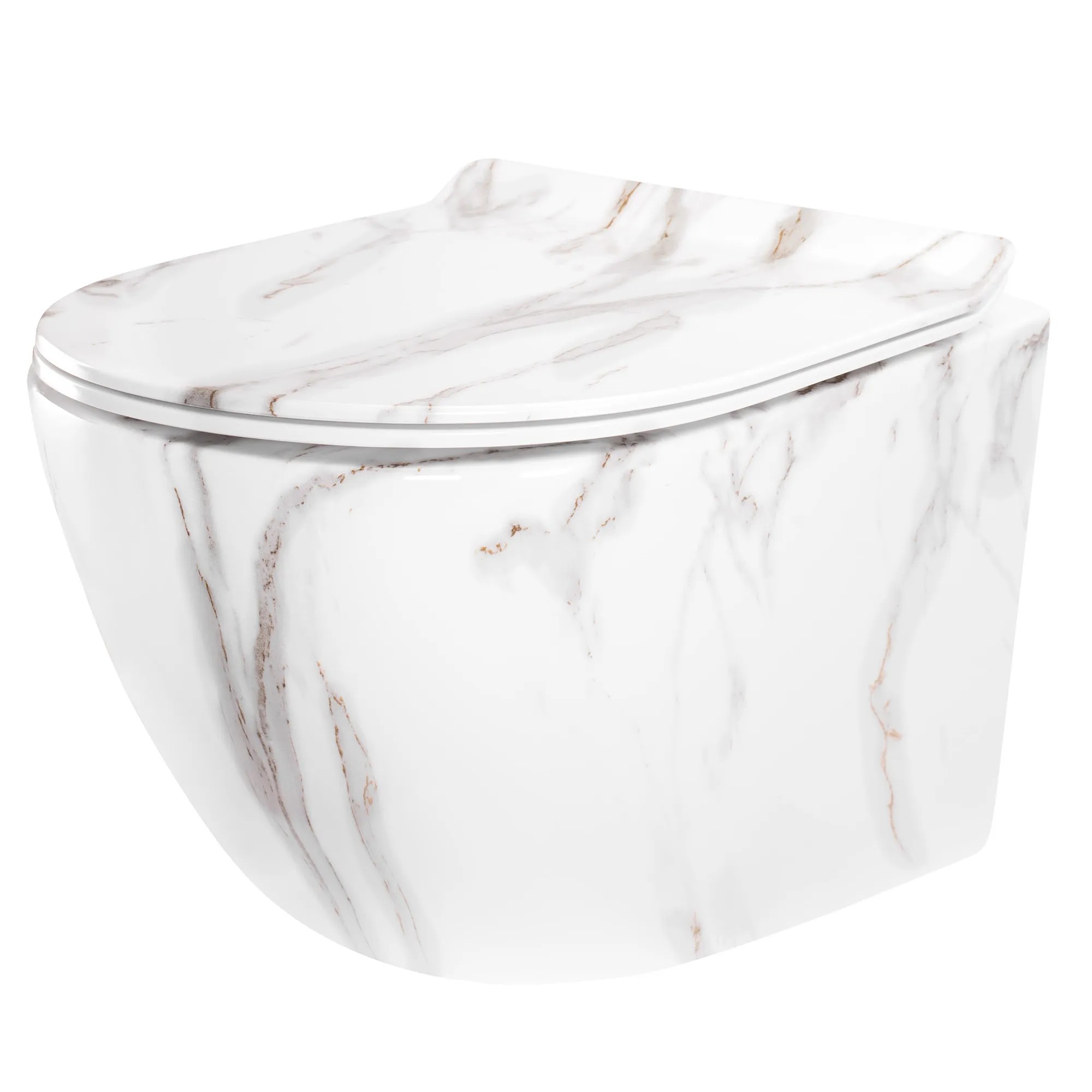 REA væghængt toilet CARTER TORNALDO AIAX SHINY Hvid, 49x37x32,5cm