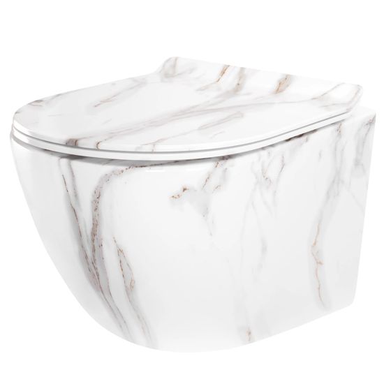 REA væghængt toilet CARTER TORNALDO AIAX SHINY Hvid, 49x37x32,5cm