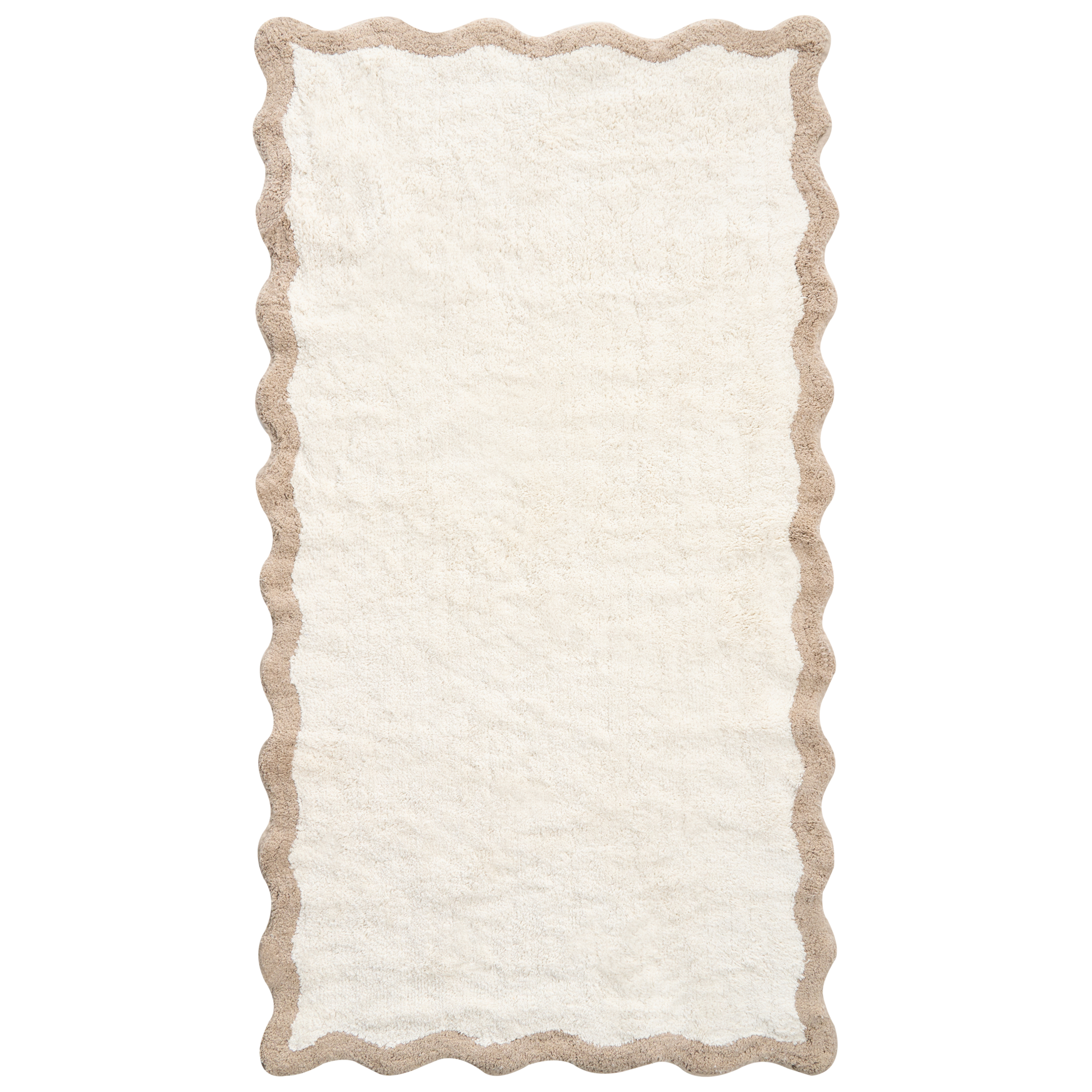 Bademåtte NANGAL Brun/beige 80 x 150 cm Bomuld