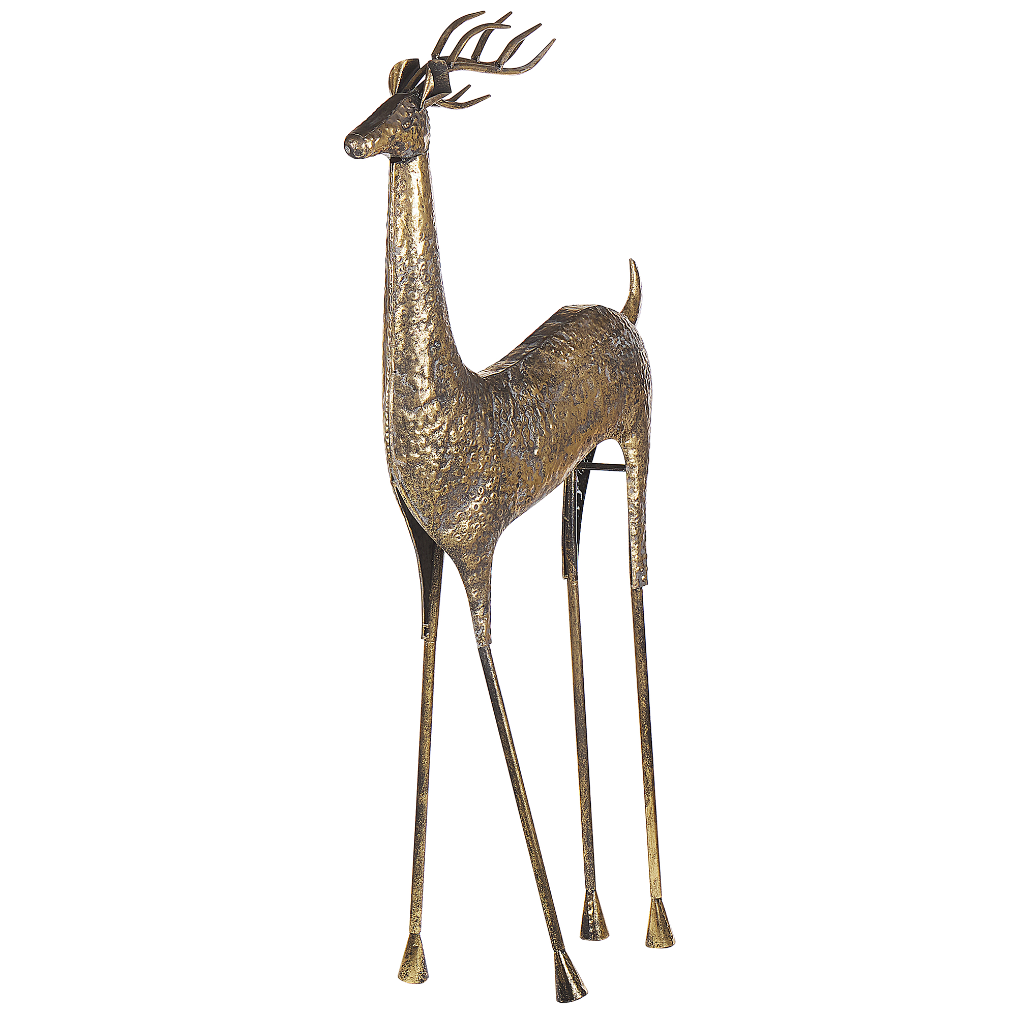 Juledekoration til gulvet PELLO 126 cm Rensdyr Guld
