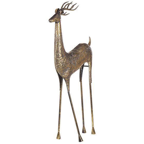 Juledekoration til gulvet PELLO 126 cm Rensdyr Guld