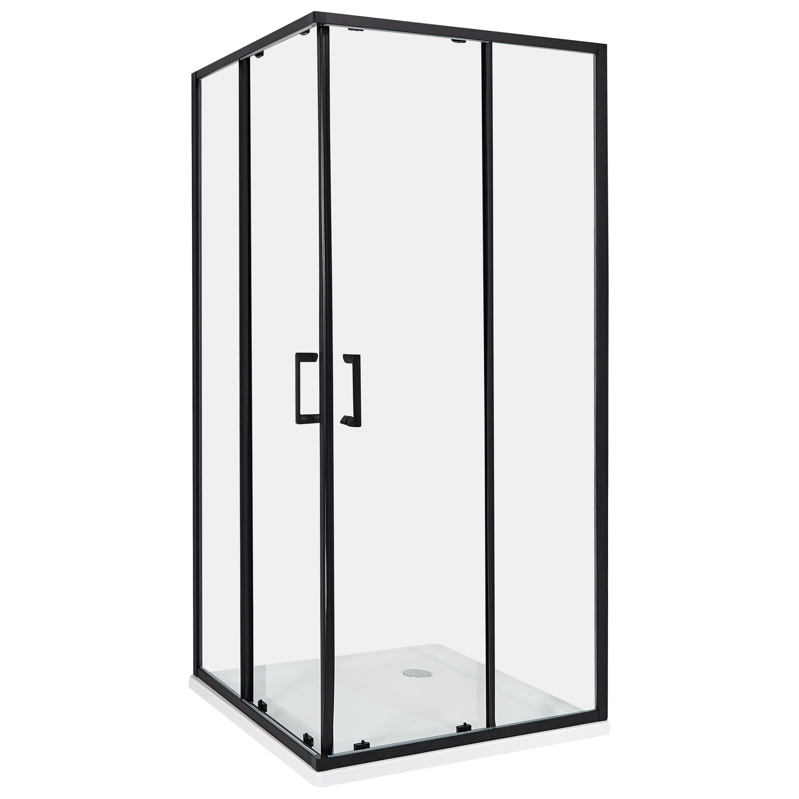 Brusekabine TELA 90 x 90 x 185 cm Sort