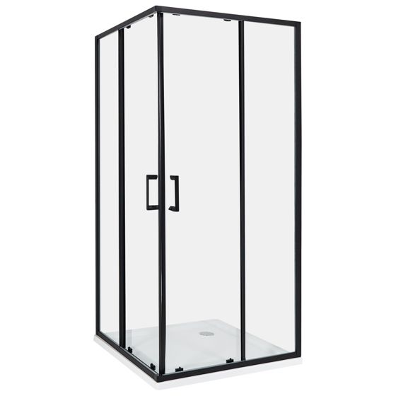 Brusekabine TELA 90 x 90 x 185 cm Sort