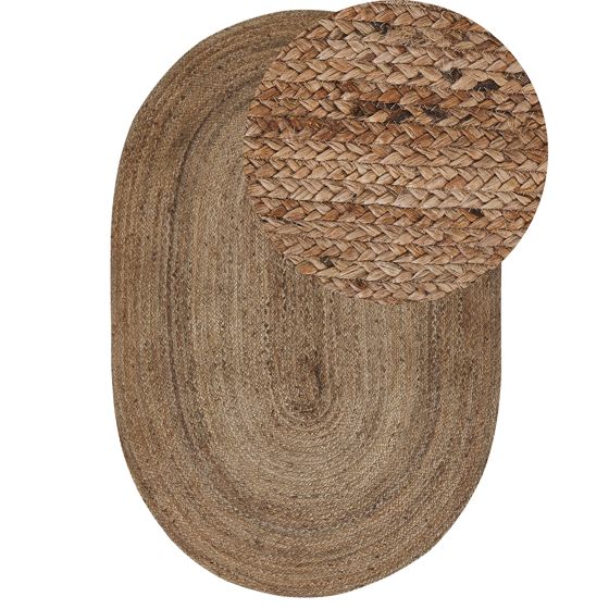 Gulvtæppe DEMIRCI Beige 100 x 150 cm Jute
