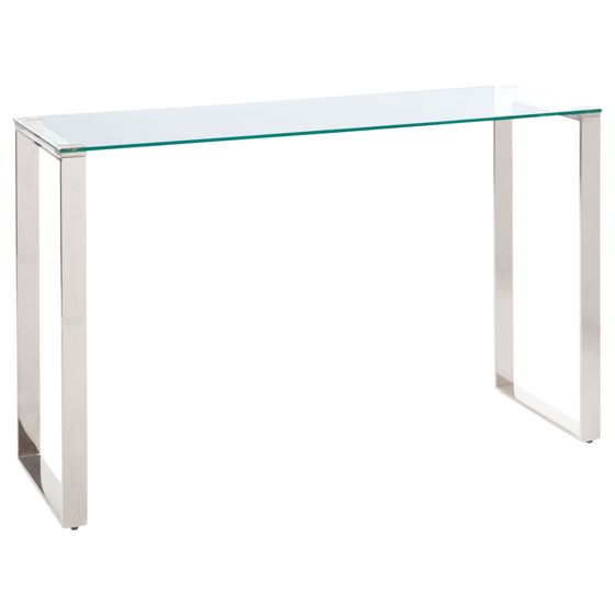 Konsolbord TILON Hærdet glas Sølv