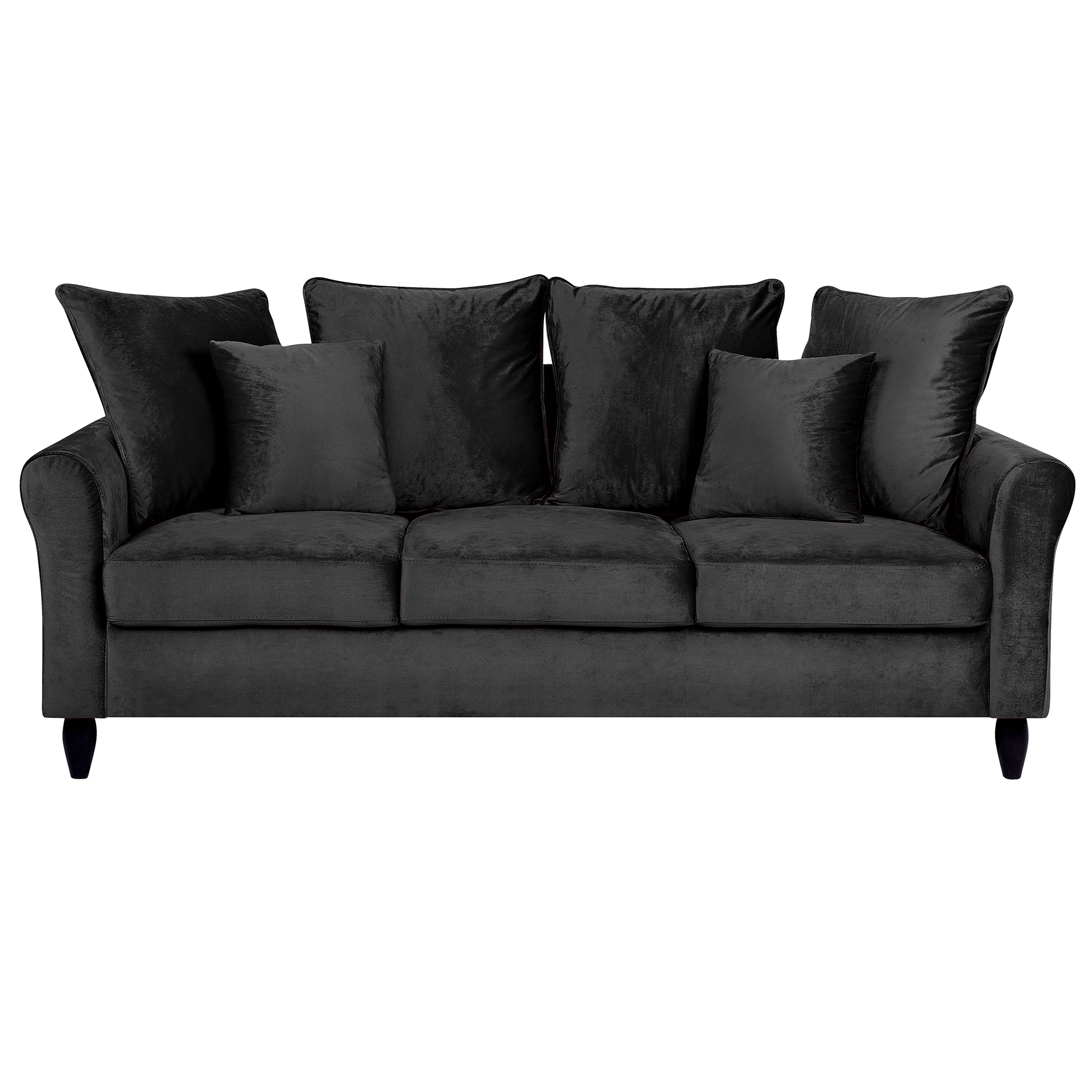 Sofa 3 personers BORNHOLM Velour Sort
