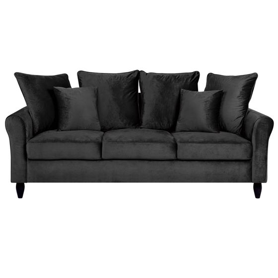 Sofa 3 personers BORNHOLM Velour Sort