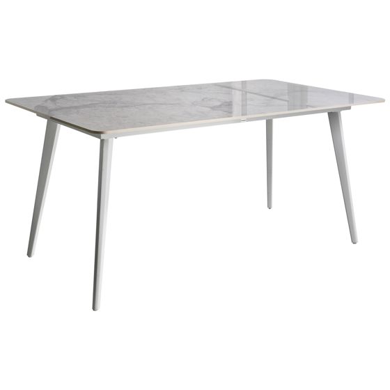 Havebord RODALLO 160 cm 90 cm Sten Hvid marmor