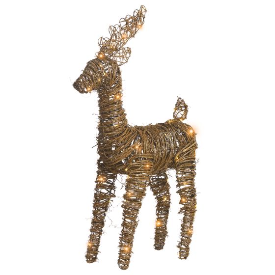 Juledekoration LED GRINDAVIK 97 cm Rensdyr Naturlig