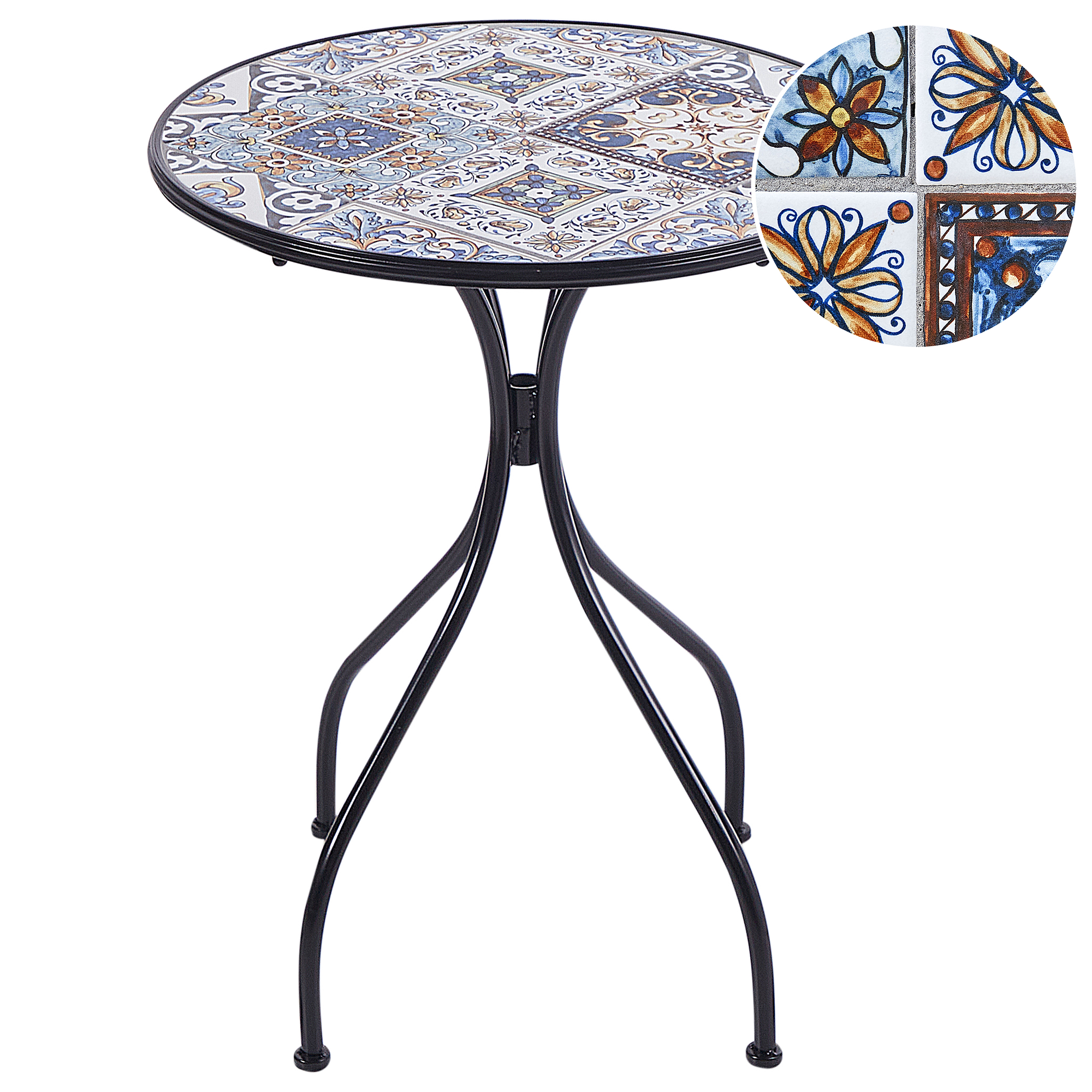 Bistro bord CIVITA 60 cm 60 cm Metal Sort