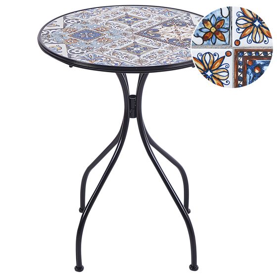 Bistro bord CIVITA 60 cm 60 cm Metal Sort