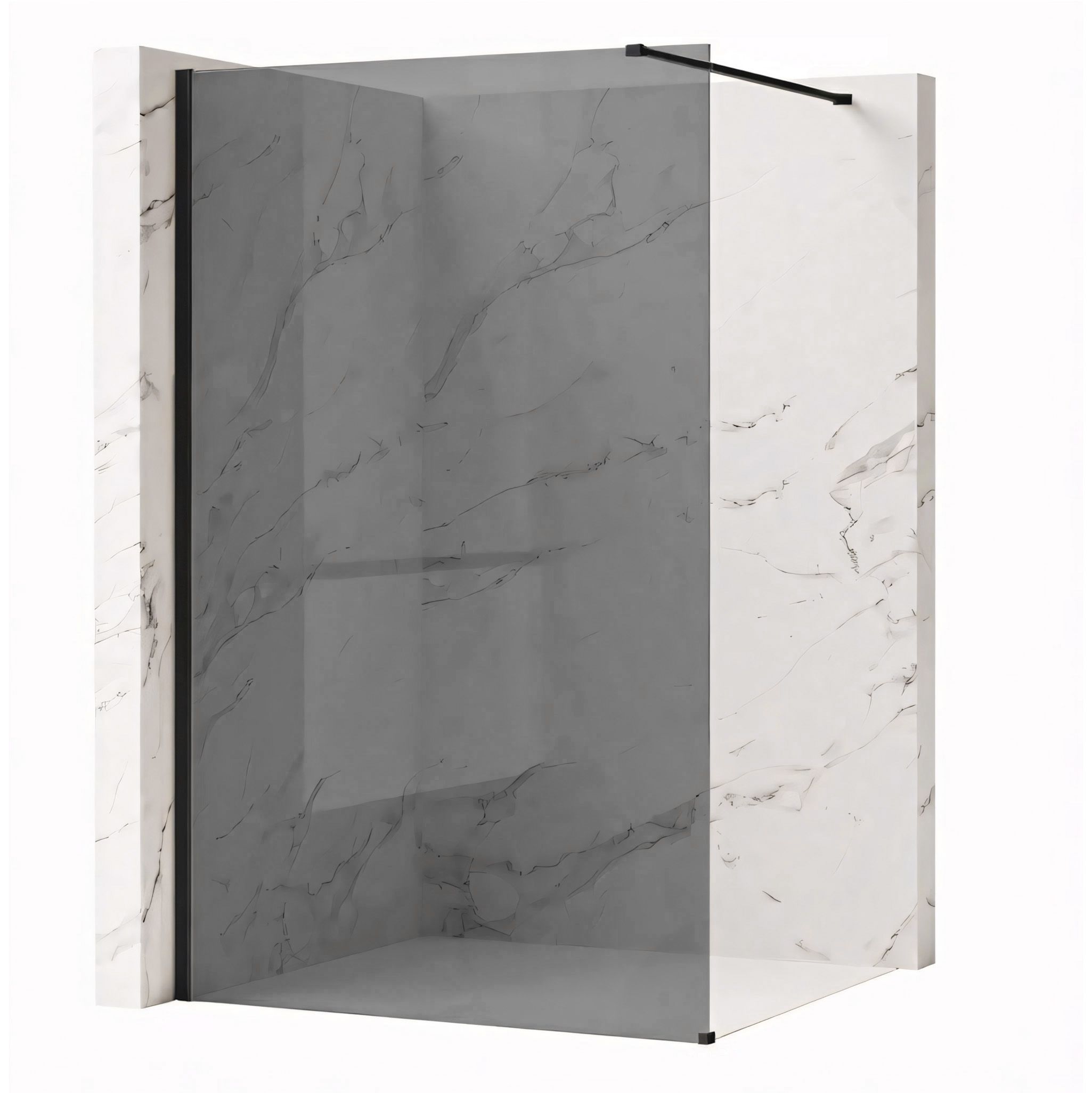 REA brusevæg Flexi Grey 120 Sort, 120x120x195cm