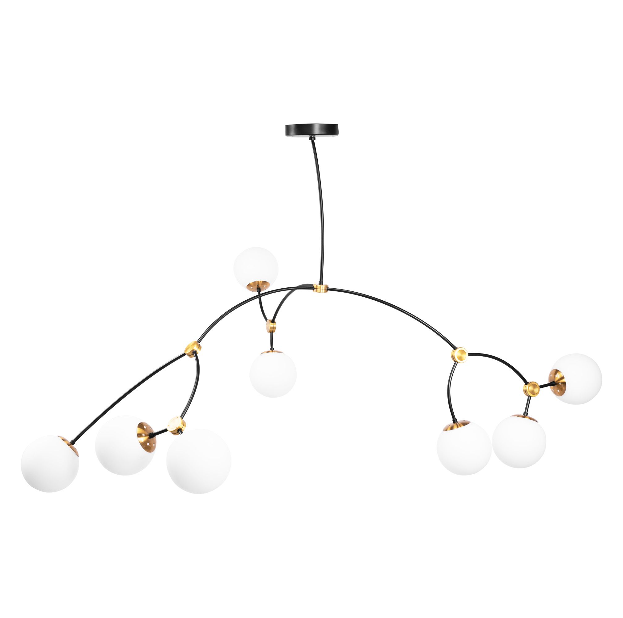 TOOLIGHT hængende loftlampe APP1673-8CP Sort 100x100x50cm
