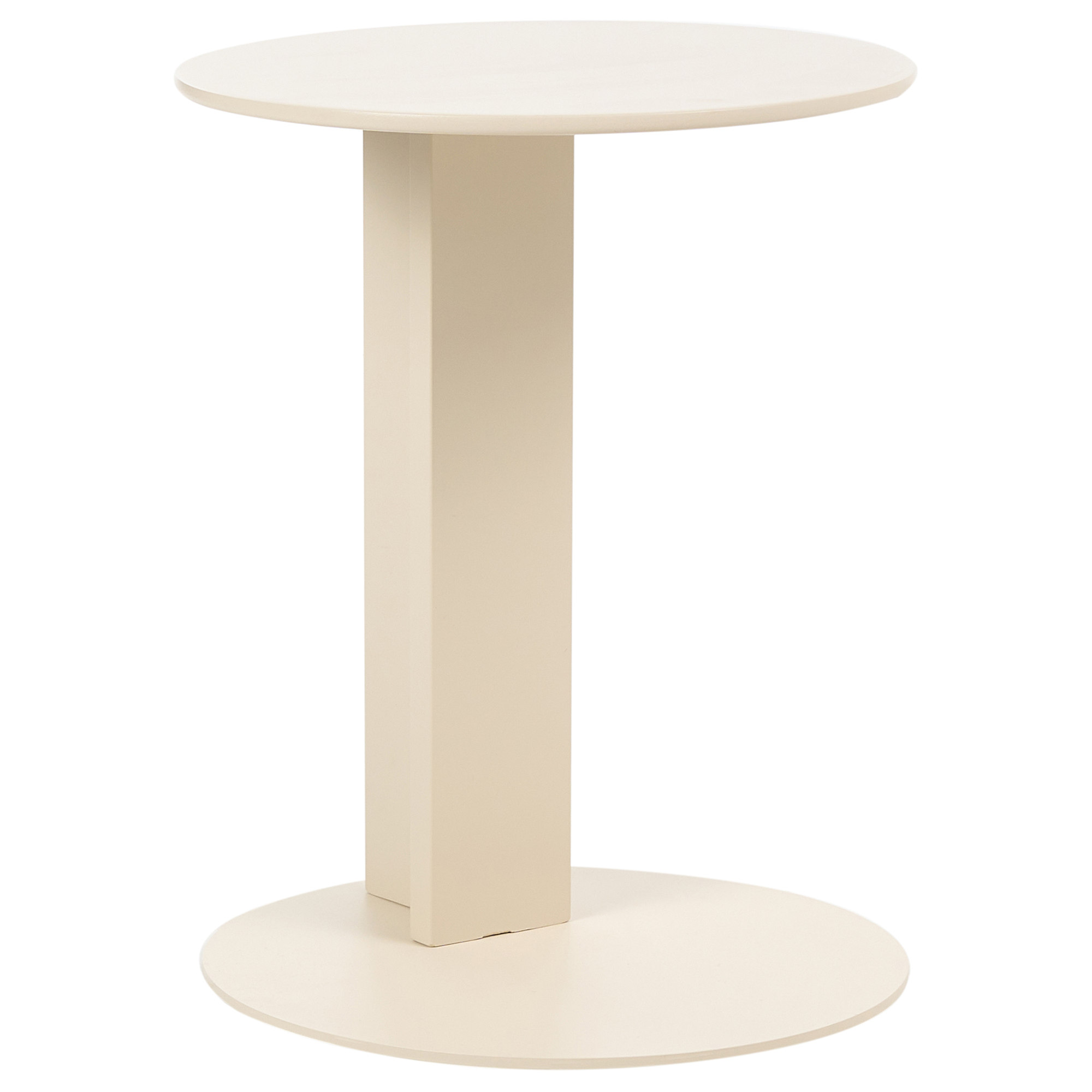 Udendørs sidebord VANZAGO 40 cm 40 cm Metal Beige