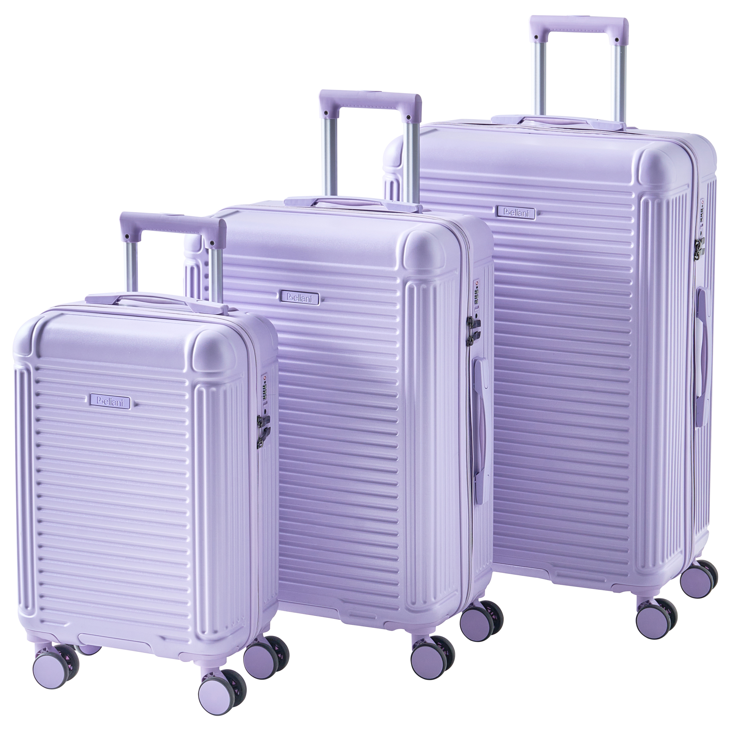 Sæt af 3 hardcase-kufferter MYNTIS Lilla