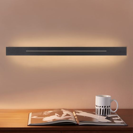 NETTLIFE LED - væglampe, til indendørs brug - moderne, entrelampe, 60 cm, stuelampe, 20 W, entrelampe, til soveværelse sort