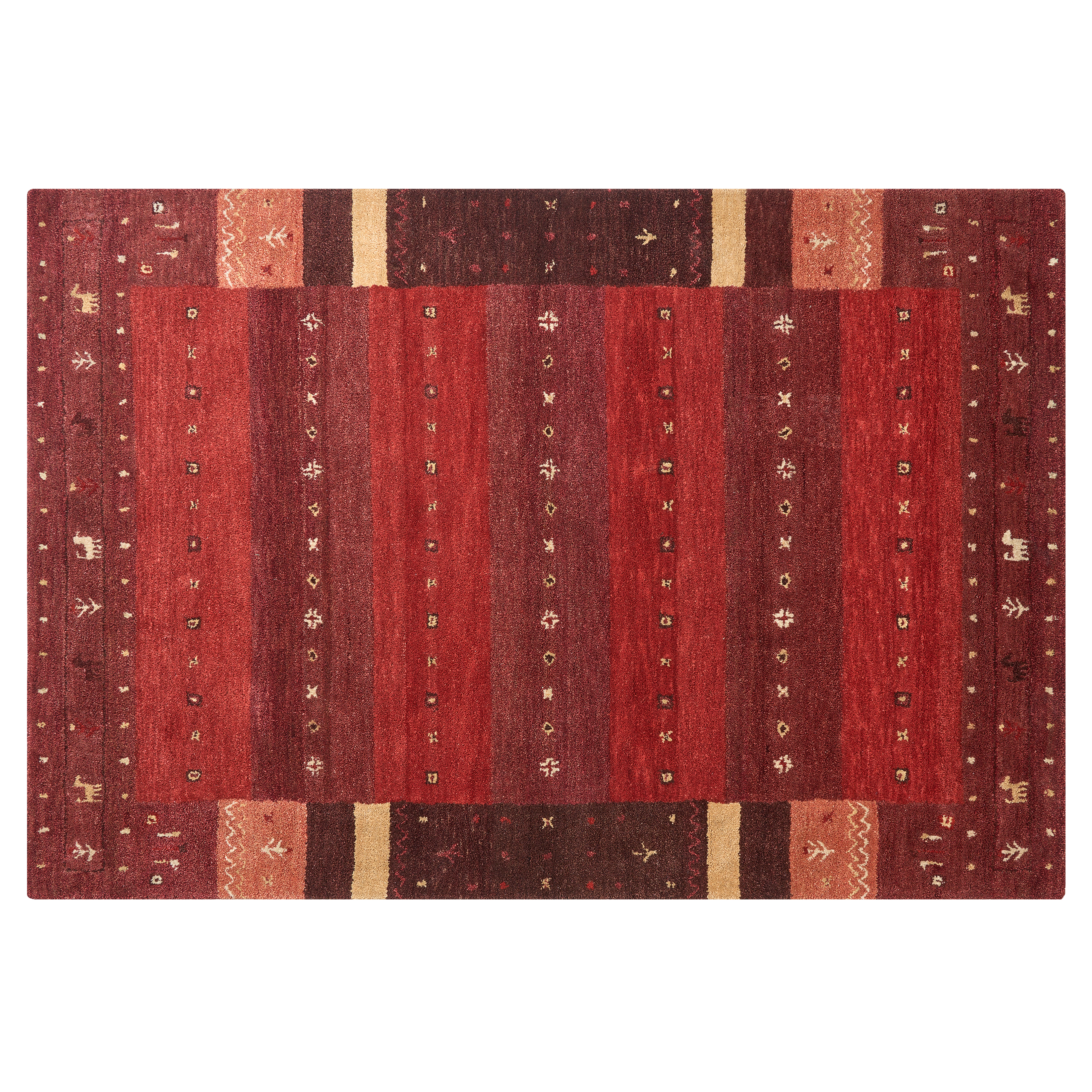 Gulvtæppe SINANLI Multifarvet 140 x 200 cm Gabbeh Uld