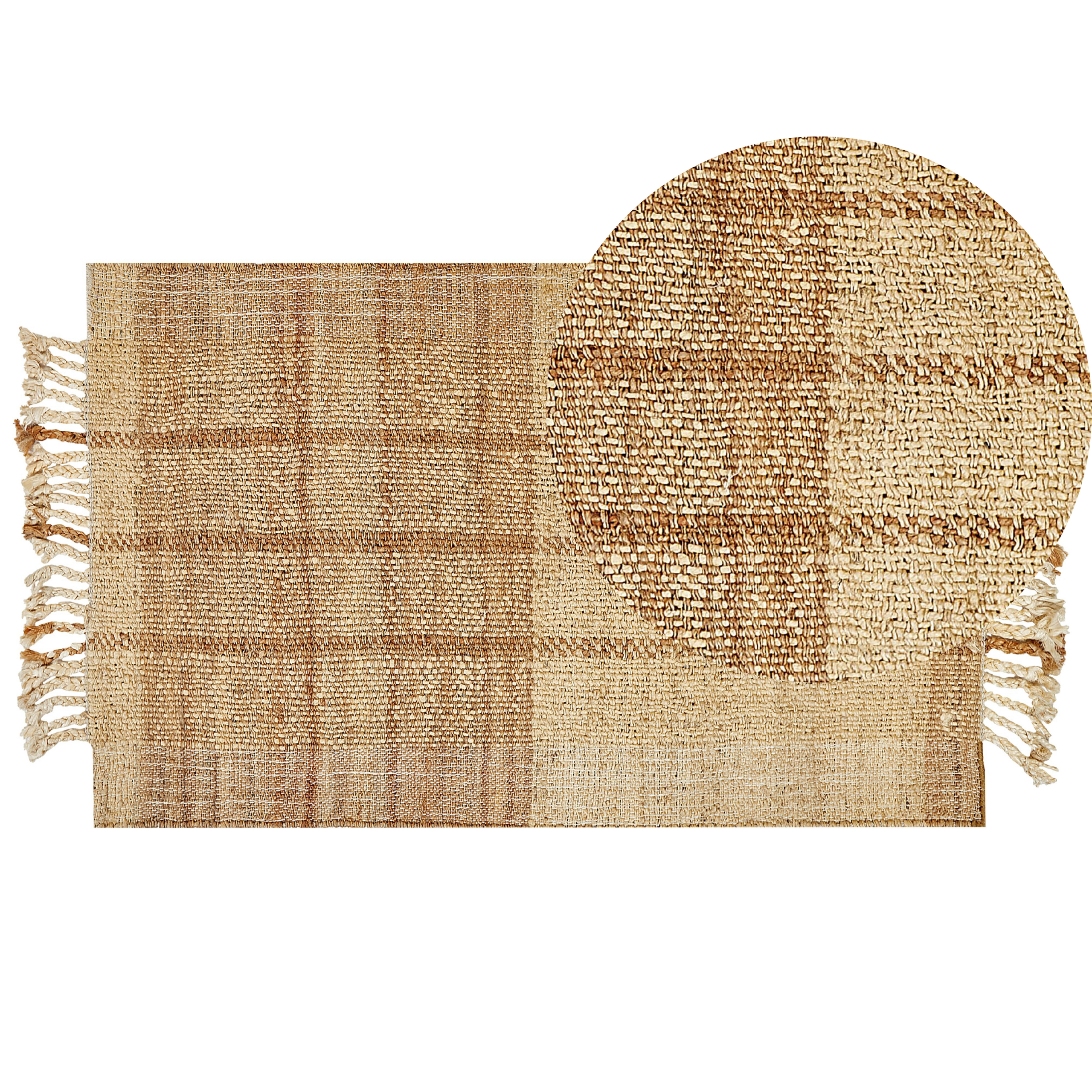 Gulvtæppe KARKIN Beige 80 x 150 cm Jute
