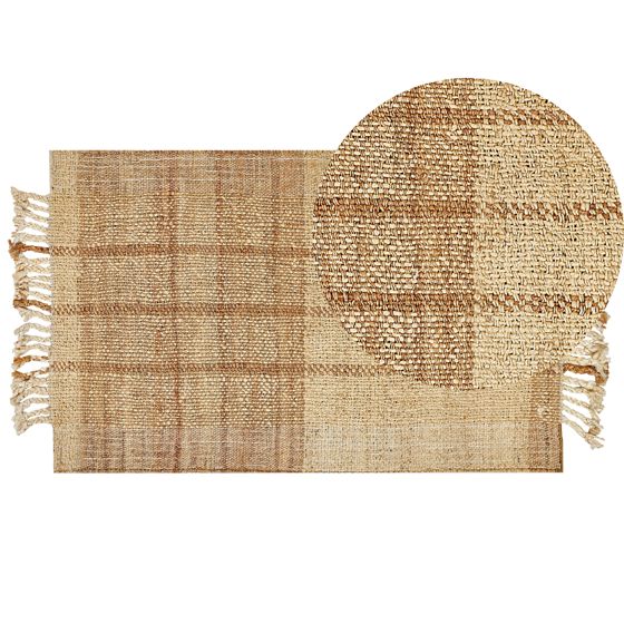 Gulvtæppe KARKIN Beige 80 x 150 cm Jute