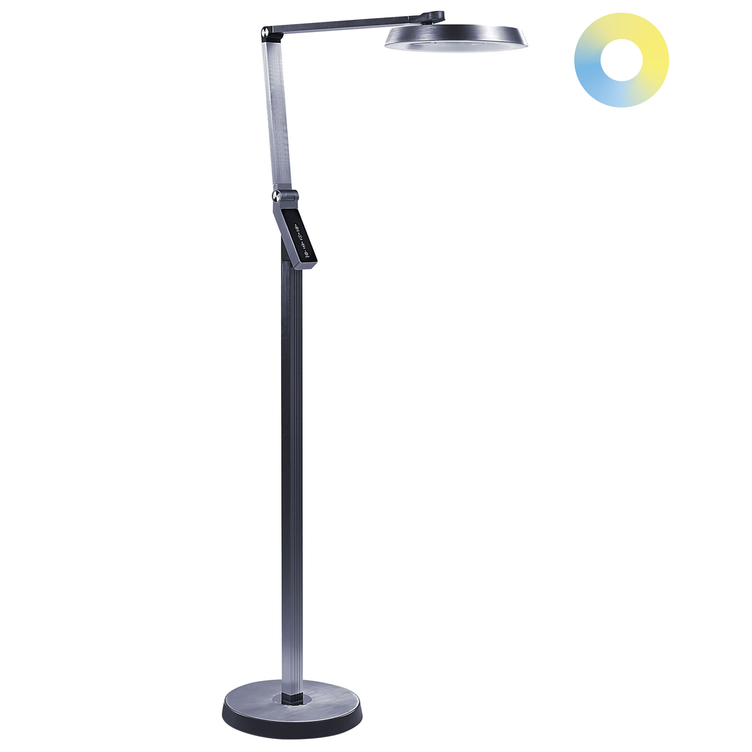 LED-gulvlampe CARINA Med dæmpning Metal Mørkegrå
