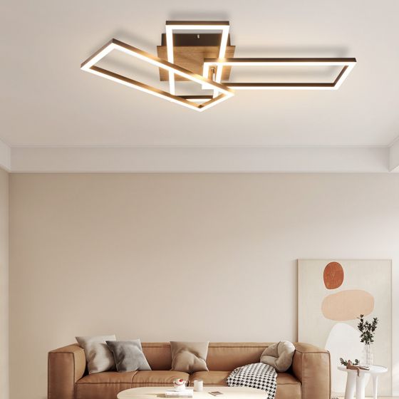 NETTLIFE LED - loftlampe, til soveværelse, sort, ramme, 64 3 cm, dæmpbar Med fjernbetjening, moderne, dæmpbar