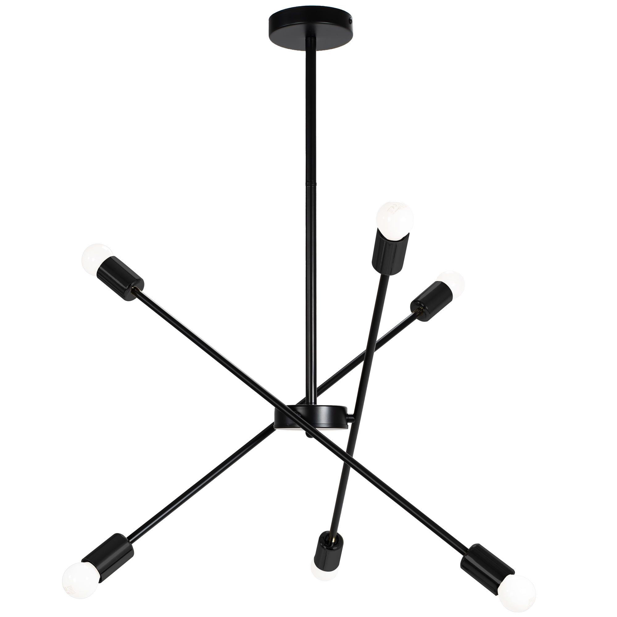 TOOLIGHT hængende loftlampe APP1114-6CP Sort 72x12x72cm