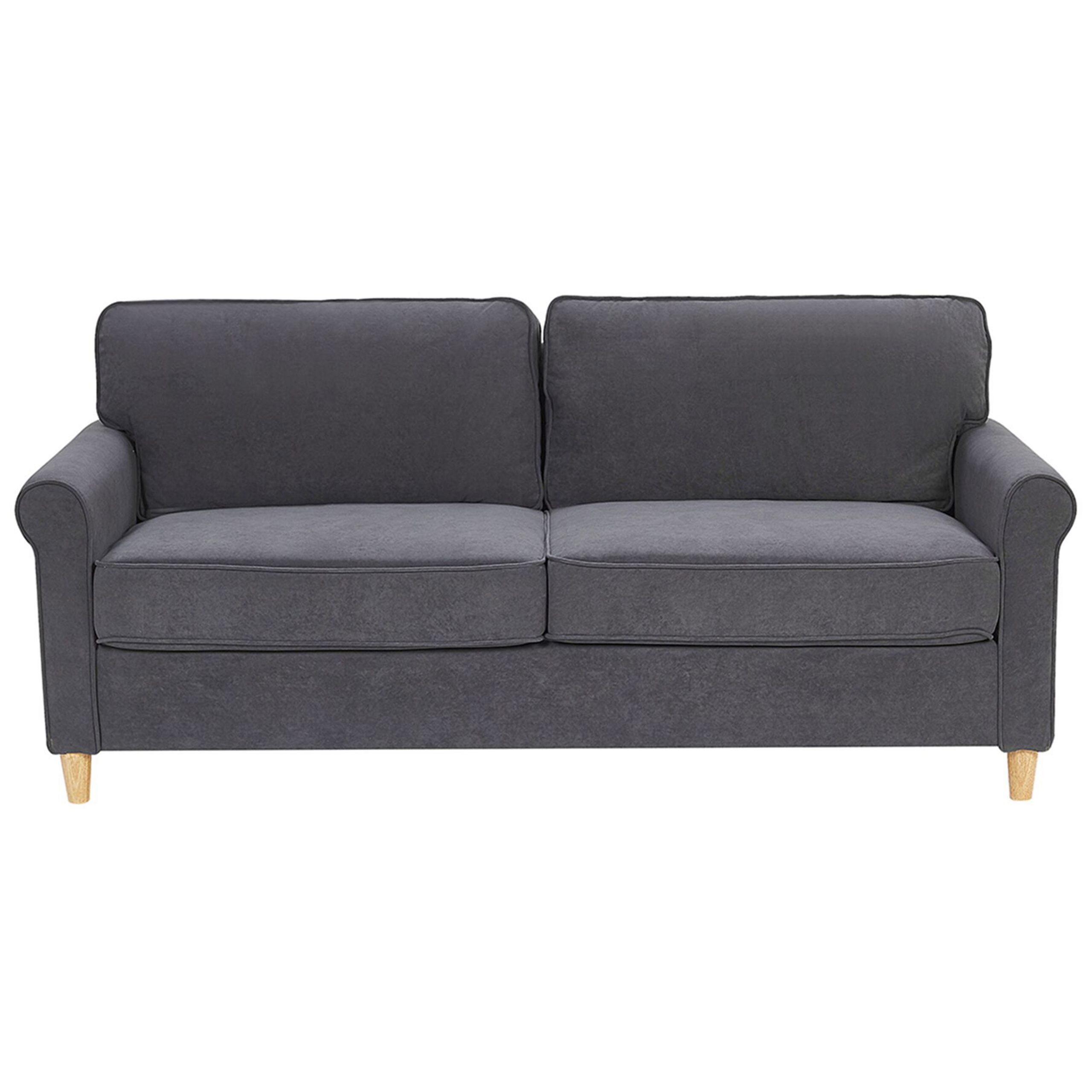Sofa 3 personers RONNEBY Velour Mørkegrå