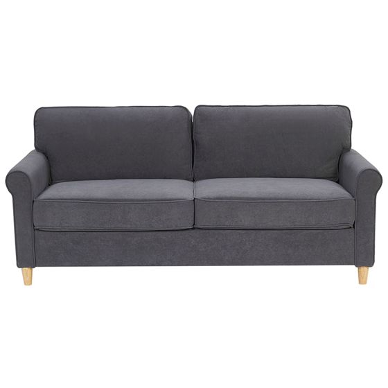 Sofa 3 personers RONNEBY Velour Mørkegrå