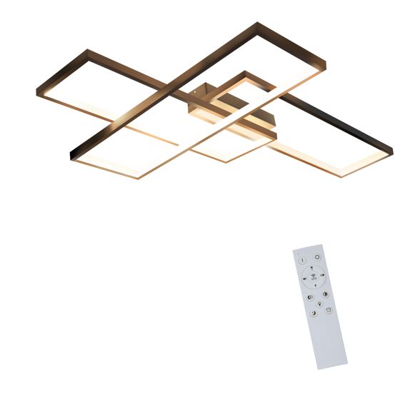 NETTLIFE LED loftlampe, 65 cm, sort, soveværelseslampe, dæmpbar med fjernbetjening, 65 W
