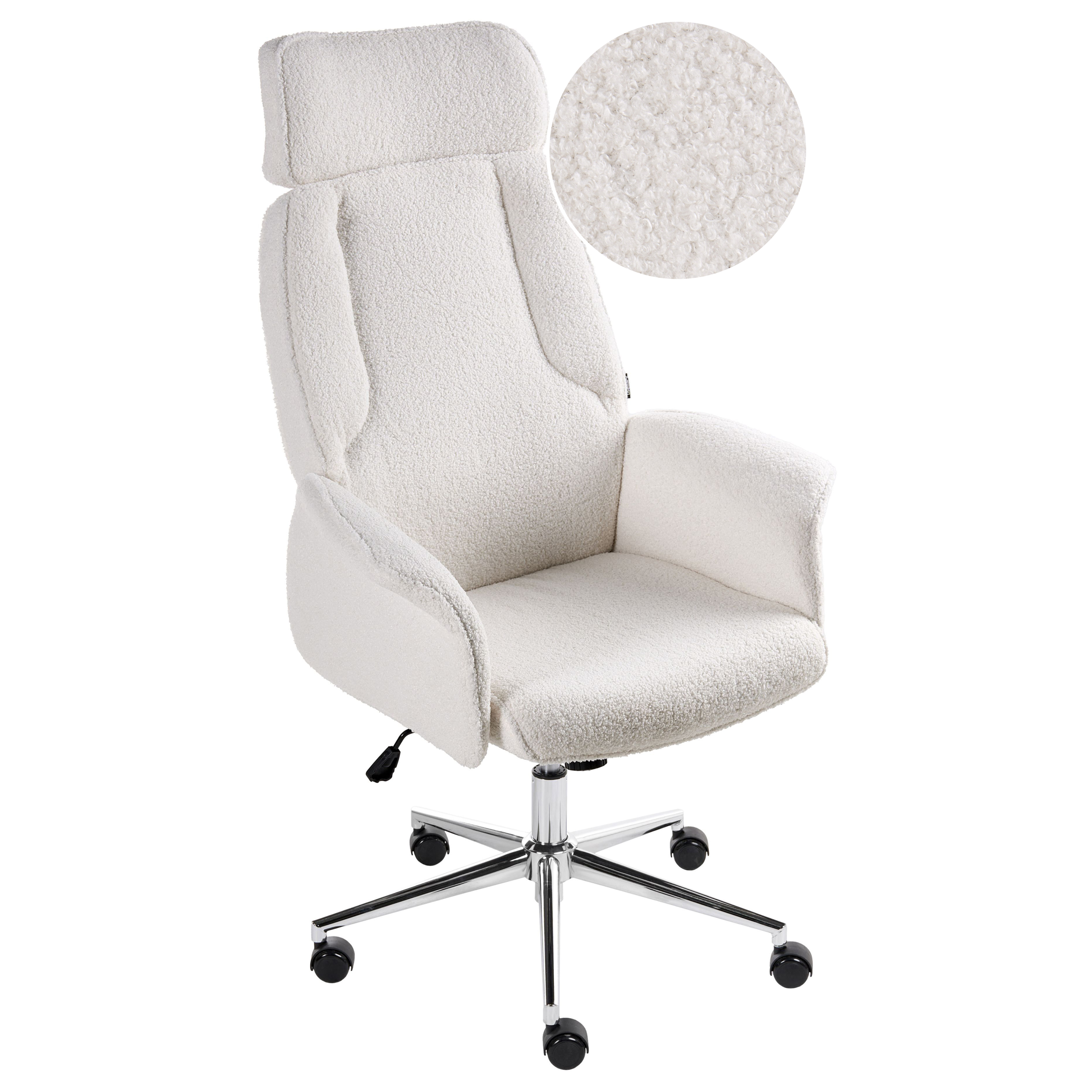 Kontorstol PILOT Boucle Cremehvid