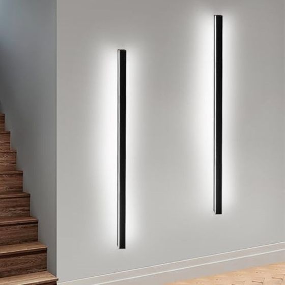 NETTLIFE sæt med 2 indendørs væglamper, sort, 100 cm, moderne, til entré, 32 W