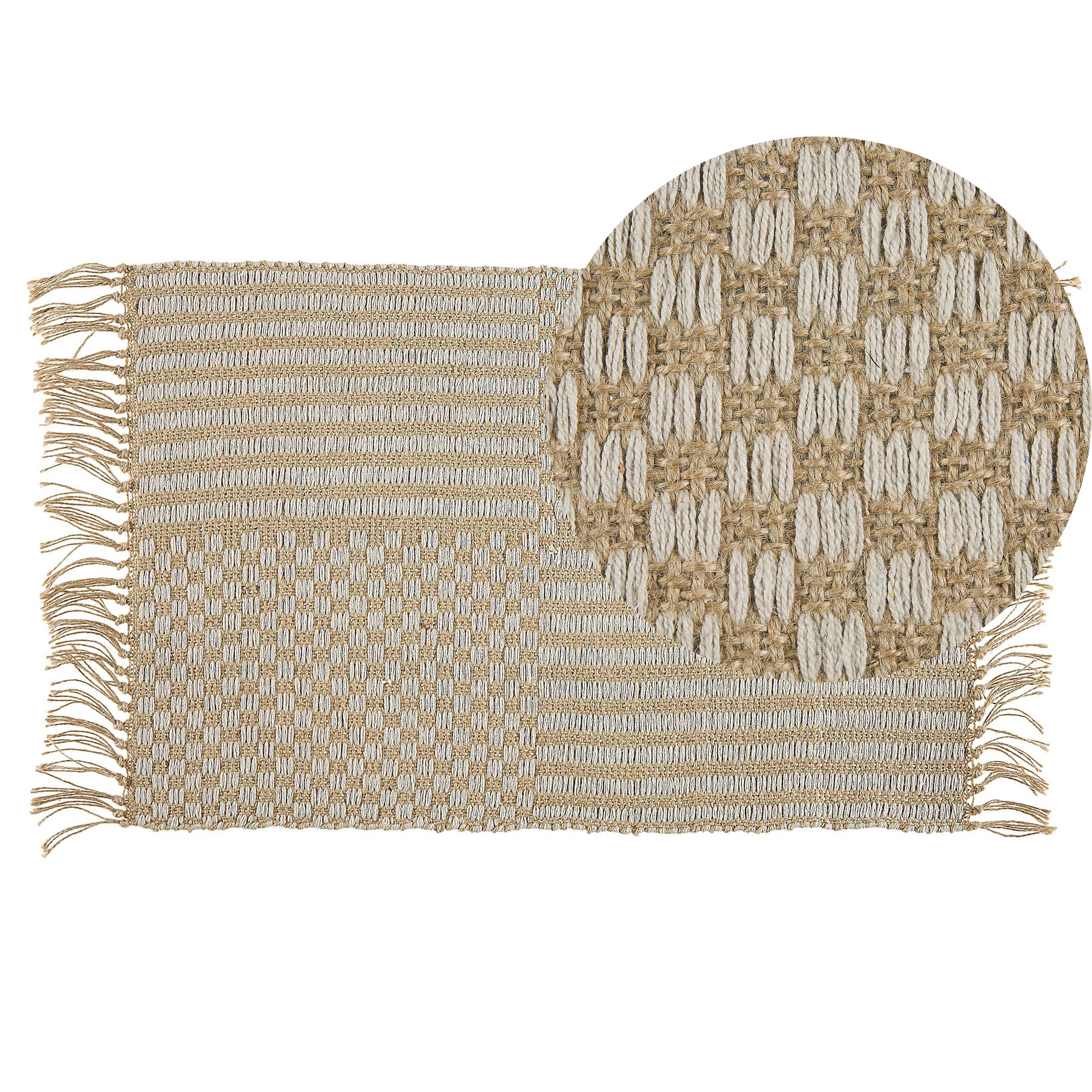 Gulvtæppe ADABAG Beige 50 x 80 cm Jute