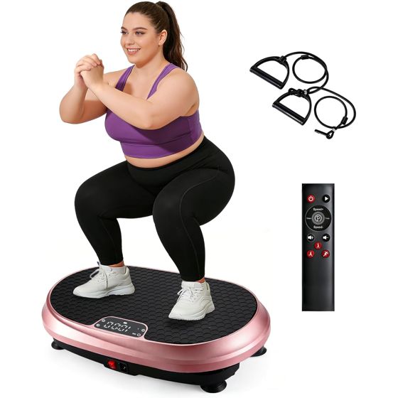 ZMH vibrationsplade 200 W, 199 justerbare effektniveauer, 5 programmer, indbygget højtaler, maks. 150 kg